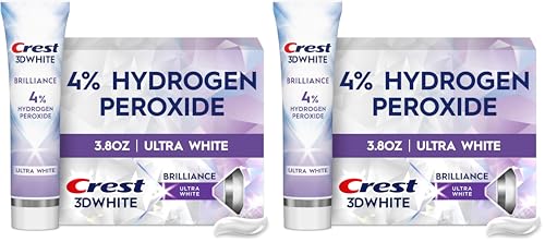 Crest 3D White Brilliance Pro Whitening Toothpaste | Anticavity Fluoride | 4% Hydrogen Peroxide |...