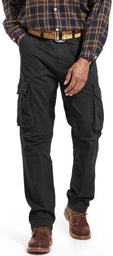 Men's Twill Slim-Fit Cargo Hiking Pants Stretch Cotton Casual Outdoor Tactical Utility Work Military Combat Pants2