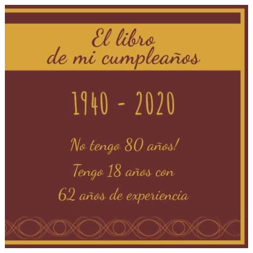 El libro de mi cumpleaños 1940 - 2020 No tengo 80 años! Tengo 18 años con 62 años de experiencia: Libro de visitas fiesta de cumpleaños felicitaciones y noticias I Tema: oro y ror I Regalo ideal