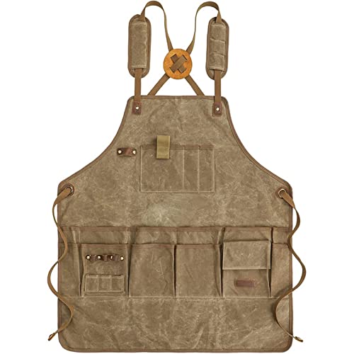 JXXUIRUIEEN Gardening Tools Apron Canvas Tool Apron Thickened Garden Multi-purpose Storage