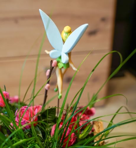 Christmas Inspirations Pendiente de jardín 3D de hada Campanilla, altura: 40 cm, diseño de flores de Peter Pan, moderno, decoración de jardín, figura decorativa para el jardín