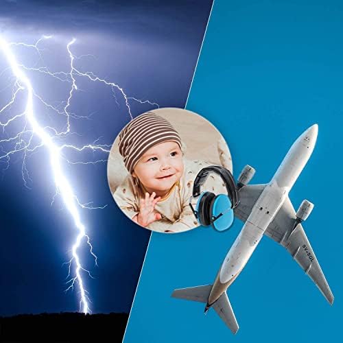 Kids Safety Earmuffs Adjustable Hearing Protection Earmuffs Soundproof Noise Reduction Earmuffs with Ideal for Fireworks Concerts Ear Defenders for Toddlers Children (6 Months to 4 Years Old)