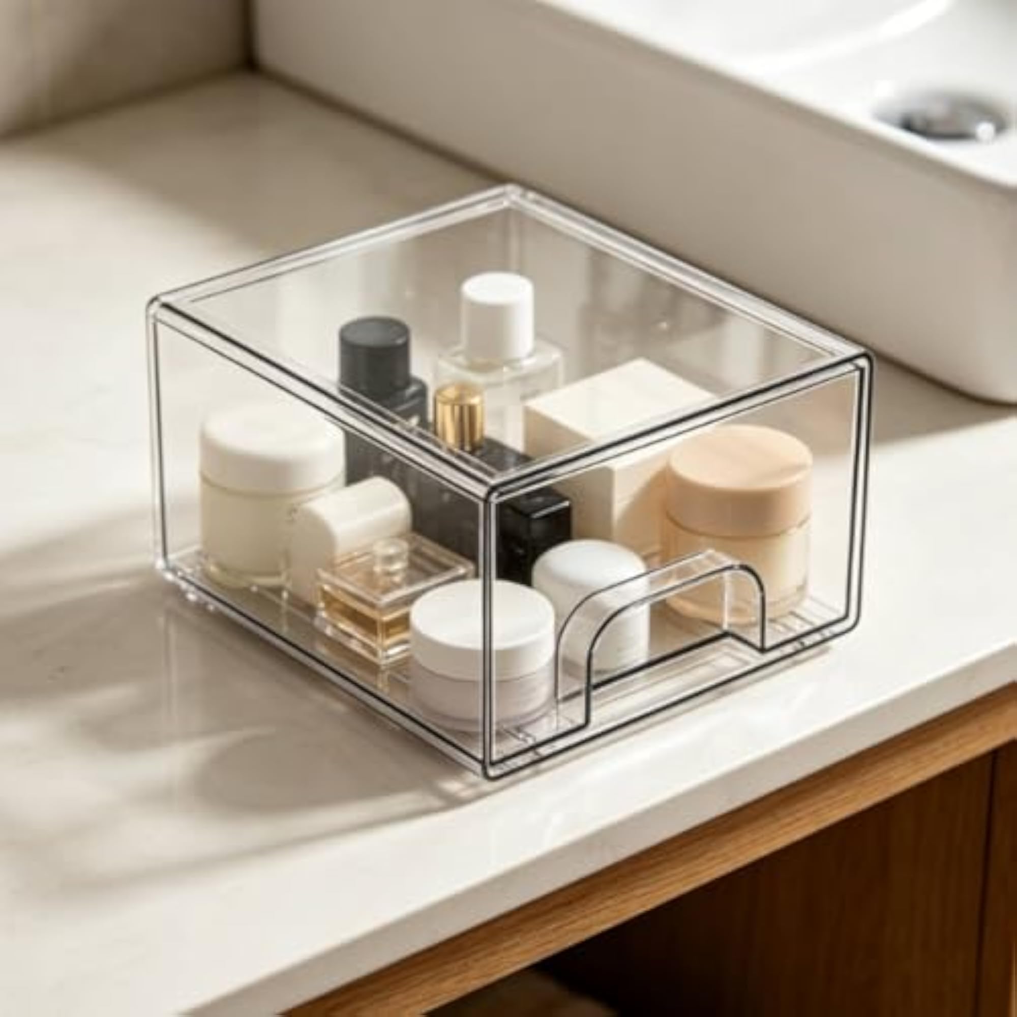 Stackable Storage Drawer Desktop Organizer for Cosmetics