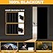 AJAZZ 100% Blackout Magnetic Door Curtain Accordion Doors Interior Closet Door Curtain Invisible Applicable Bedroom Room Living Room Doorway (Black 42
