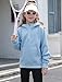 Seanrui Kids Clothes Size 6 Hoodies for Girls 1/4 Zipper Sweatshirts Girl's Fashion Outfits Back to School Blue