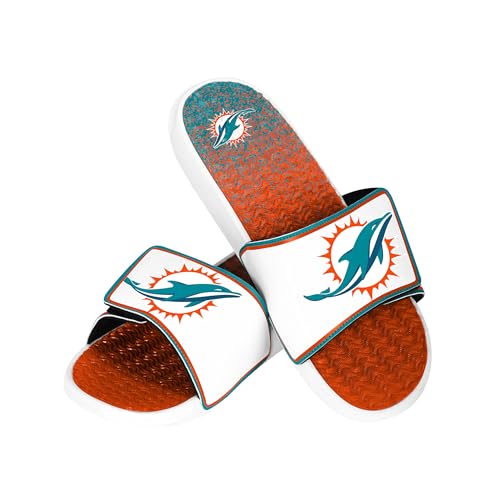Image of FOCO mens Nfl Primary Team Logo Gradient Gel Slide Sandals