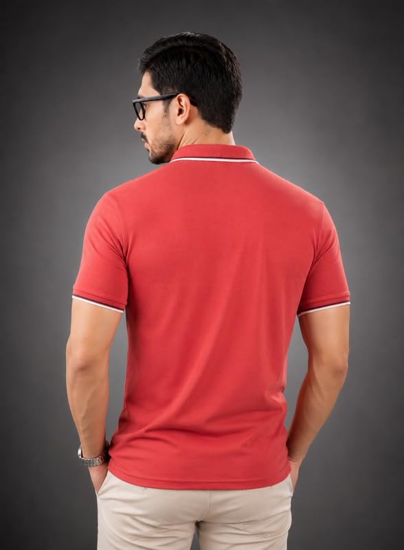 Image of Pro Riders Urban Men's Cotton Rich Polo T-Shirt with Pocket |Regular Fit| Office