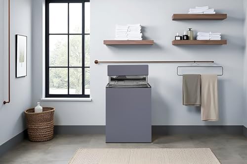 Image of Stylista Polyester Washing Machine Cover Compatible for Godrej 7.5 KG Fully-Automatic Top Loading WTEONALLUREEC7.5ROGRCAN, Grey