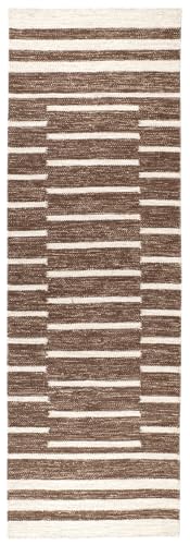 Dash & Albert Heights Natural Handwoven Wool Rug, Runner-2.5 X 8 Feet, Natural Geometric Pattern - Premium Luxury Hotel Quality Soft Breathable Hypoallergenic Machine Washable Easy Care All Season