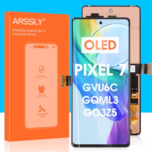 Original for Google Pixel 7 Screen Replacement Pixel 7 LCD Display Digitizer GVU6C GQML3 Touch Screen Assembly with Tools(Black)