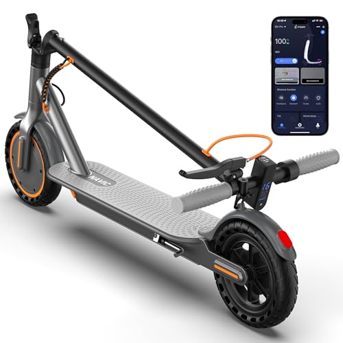 Image of NAVIC Adult Electric Scooter, Folding E Scooter with 350W Powerful Motor, 8.5 inch Solid Tires, 16Mph, 16 Miles Max Range, Commuting Scooters with Dual Brakes System, APP