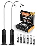 Magnetic Grill Lights for Outdoor BBQ, 2 Pack Smoker Accessories, Grilling Gifts for Men Him, Flexible Gooseneck Weather Resistant, Cooking Gadgets for Grill Master Barbecue Enthusiasts