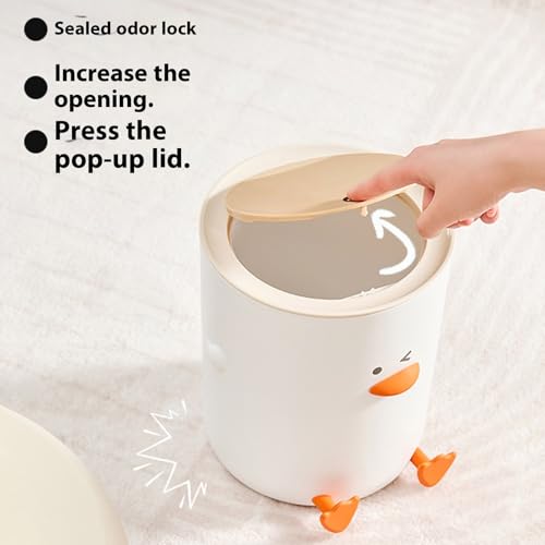 Bote de basura pequeño de diseño pato para escritorio miniatura 7