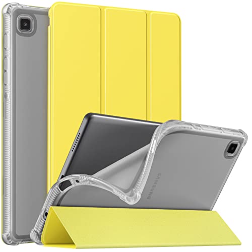 MoKo Case Fits Samsung Galaxy Tab A7 Lite 8.7 Inch SM-T225/T220/T227, Slim Lightweight Smart Case Trifold Stand Case with Soft TPU Translucent Frosted Back Shell for Galaxy Tab A7 Lite – Bright Yellow