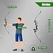 NorthSpoor 51" Recurve Bow and Arrow Adult Set, 40lb Takedown Archery Adult Bow Suitable for Outdoor Practice (Black)