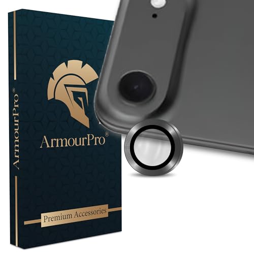 Image of ArmourPro Premium Camera Lens Protector Tempered Glass Compatible For iPhone Air Tough HD Individual Aluminum Alloy Rings 9H Camera Cover, Scratch-Resistant,Camera Lens Protection| Black