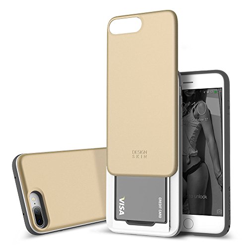 DesignSkin Slider iPhone 7 Plus Case with Slim Triple Layer Wallet Design and Card Slot Holder for iPhone 7 4.7