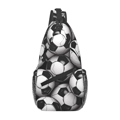 Bolso cruzado estilo balón de fútbol para hombres y mujeres miniatura 1
