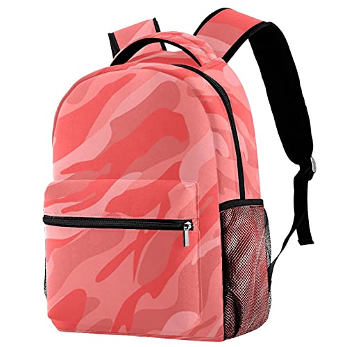 Mochila rosa mimetica con compartimento acolchado para portátil y correas ergonómicas