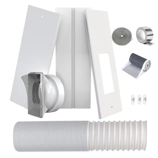 Aozzy Einstellbare Fenstergleit Kit Platte Klimaanlage Windschutz für tragbare Klimaanlage, Erweiterung Window Panel Kit (13CM (5,12") Schlauch)