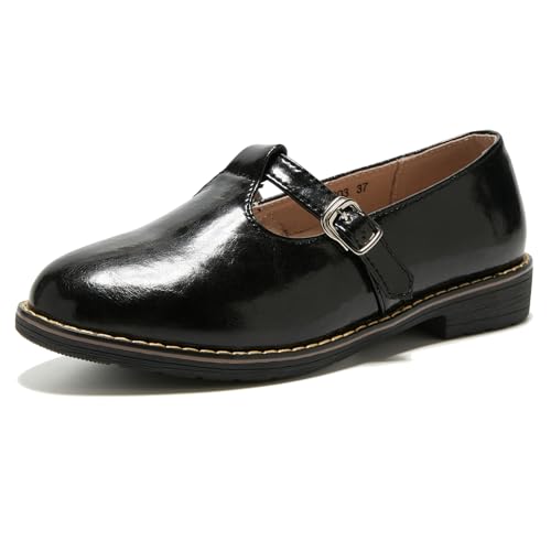 TRULAND Damen Leder Slipper – Elegant Loafer mit Quaste...