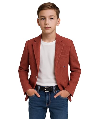 Traje de Chaqueta Formal Informal Elegante con Corte Entallado y un Solo Botonadura de Sarga para niños Edad 12 años