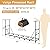 Vailge 8ft Firewood Rack Outdoor, Firewood Rack Holder, Adjustable Heavy Duty Firewood Holder,Outdoor Indoor Fireplace Metal Log Racks for Firewood,with Firewood Bag Carrier,Black