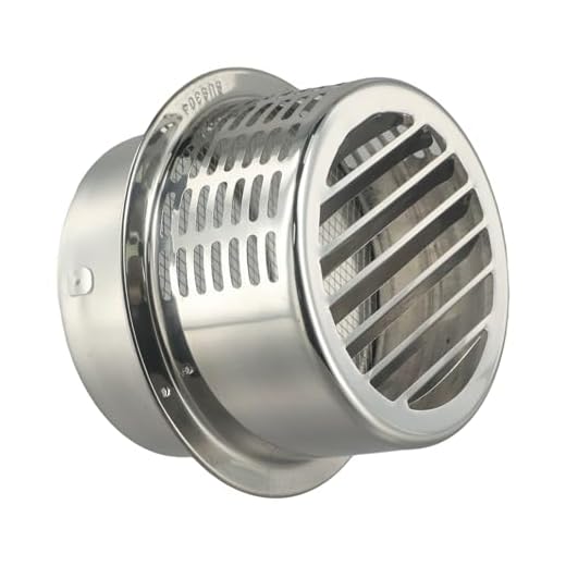 Vibsky Tapa de chimenea de acero inoxidable 304 para salida de aire exterior con malla para instalación de tubos de escape de calentador de agua, plata, 110 mm/150 mm/190 mm