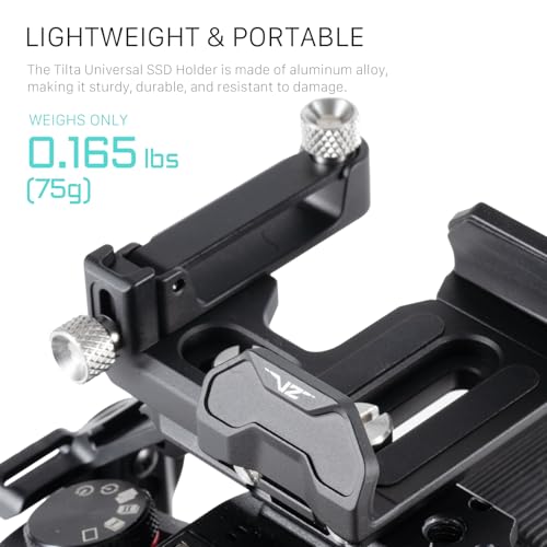 TILTA Universal SSD Drive Mount with Two 1/4″-20 Screws Compatible with Many SSDs, Fits 50-70 mm Wide and 15 mm Thick SSDs - Image 4