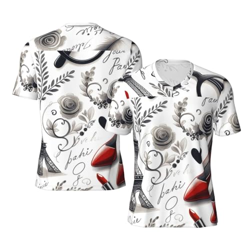 Stylish Athletic Sports Jersey French-High-Heels-Paris Men's Rugby Jersey Xx-Large Black