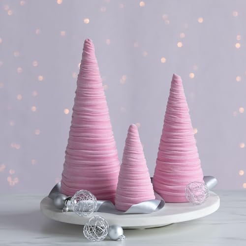 Image of Pink Velvet Trees Set of 3, Valentine's, Teen Girls Room, Coquette Room Decor, Aesthetic Mantel Accent, Cozy Gifts for, Tabletop Glam (Pink)