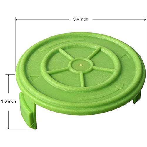 Thten 2900719 Trimmer Spool Line Replacement For Greenworks 20Ft 0.065 Inch 2101602 2101602A Stba40B210, 2101602, St40B410, Bst4000 Dual Line String Trimmers+3410468 Cap Covers Parts #TOP5