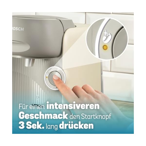 Bosch Tassimo finesse friendly Kapselmaschine TAS162E, 70 Getränke, intensiverer Kaffee auf Kopfdruck, Abschaltautomatik, nachhaltig, perfekt dosiert, 1400 W, schwarz/schwarz – Bild 4