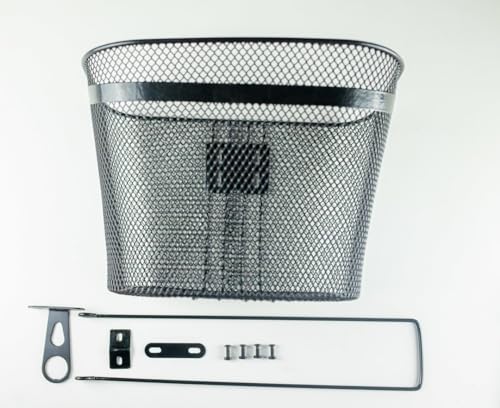 Cesta Arame Para Bicicleta 31x23x23 Com Cinto Preto SHIVER