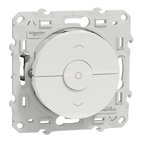 Schneider Electric - Odace, interrupteur volet-roulant Blanc 3 boutons montée/descente/stop à vis - S520208