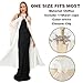 KUOIN Women's Chiffon Sheer Cape Gothic Tulle Cloak Halloween Wedding Bridal Collared Shawls Full-Length 130CM