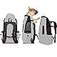 Hunderucksack für Mittelgroße Kleine Hunde, Hundetransporttaschen für Motorradfahren, Wandern, Einkaufen, Reisen, Geeignet für Haustiere 10kg-15kg,Gray,L