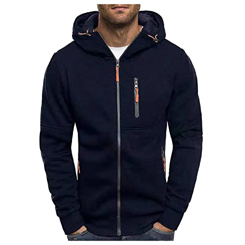 LUNULE Jacke Herren Sommer,Herren Hoodie Mit Schalkragen Herren Slim Fit...