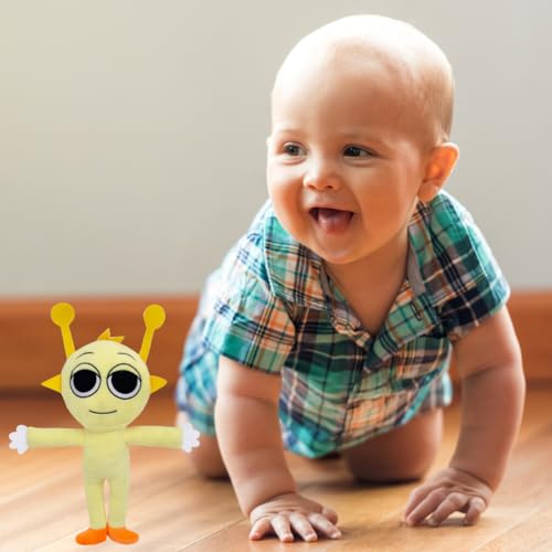 Image of Customized Text Standing Yellow Antenna Sprunki Plush Toys