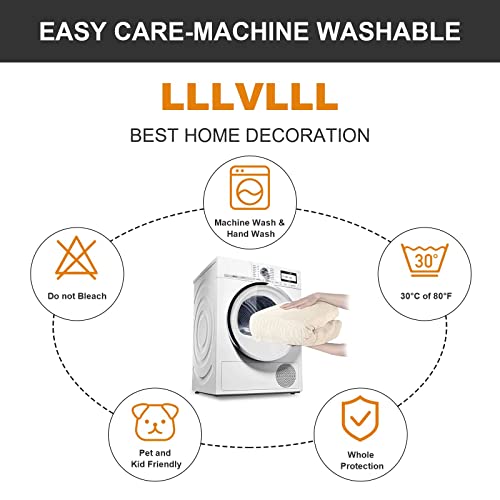 Stretch Ottoman Cover Removable Rectangle Storage Ottoman Slipcover Footstool For Pet Sofa Foot Stools Protector Cover Nonslip With Elastic Bottom For Bedroom And Living Room (Off White,L) #TOP6