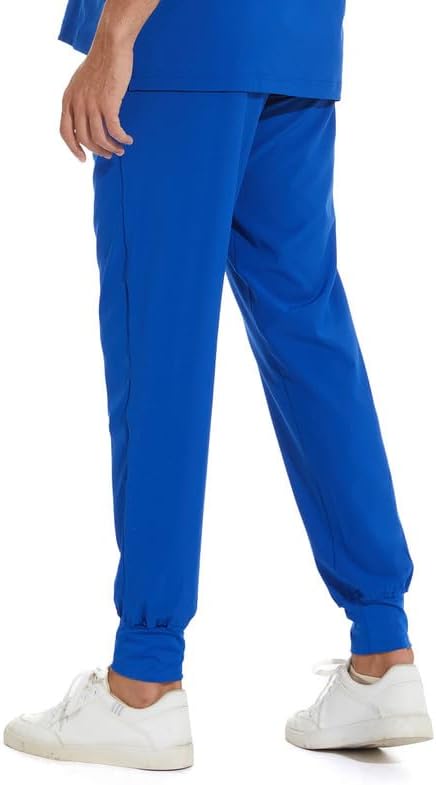 Scrub Pants for Men - Slim Jogger Pants with 5 Pockets, Yoga Waistband, Anti-Wrinkle Scrubs for Men Cozy Scrubs - Image 2