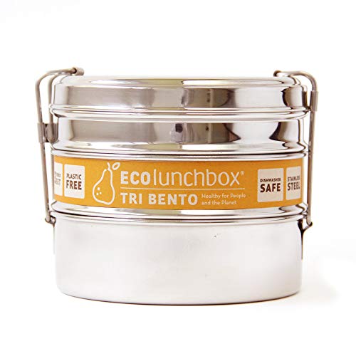 Ecolunchbox Tri Bento 3 Level Stainless Steel Bento Bowl Food Container Lunch Box #TOP12