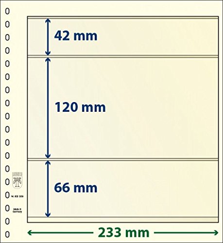 Feuilles neutres LINDNER-T 802309 pour classeur de collection à l'unité