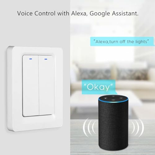 INF Smart switch, WiFi light switch, WiFi switch, wireless switch, 2-pin, voice control, remote control, timer, smart home - Image 3