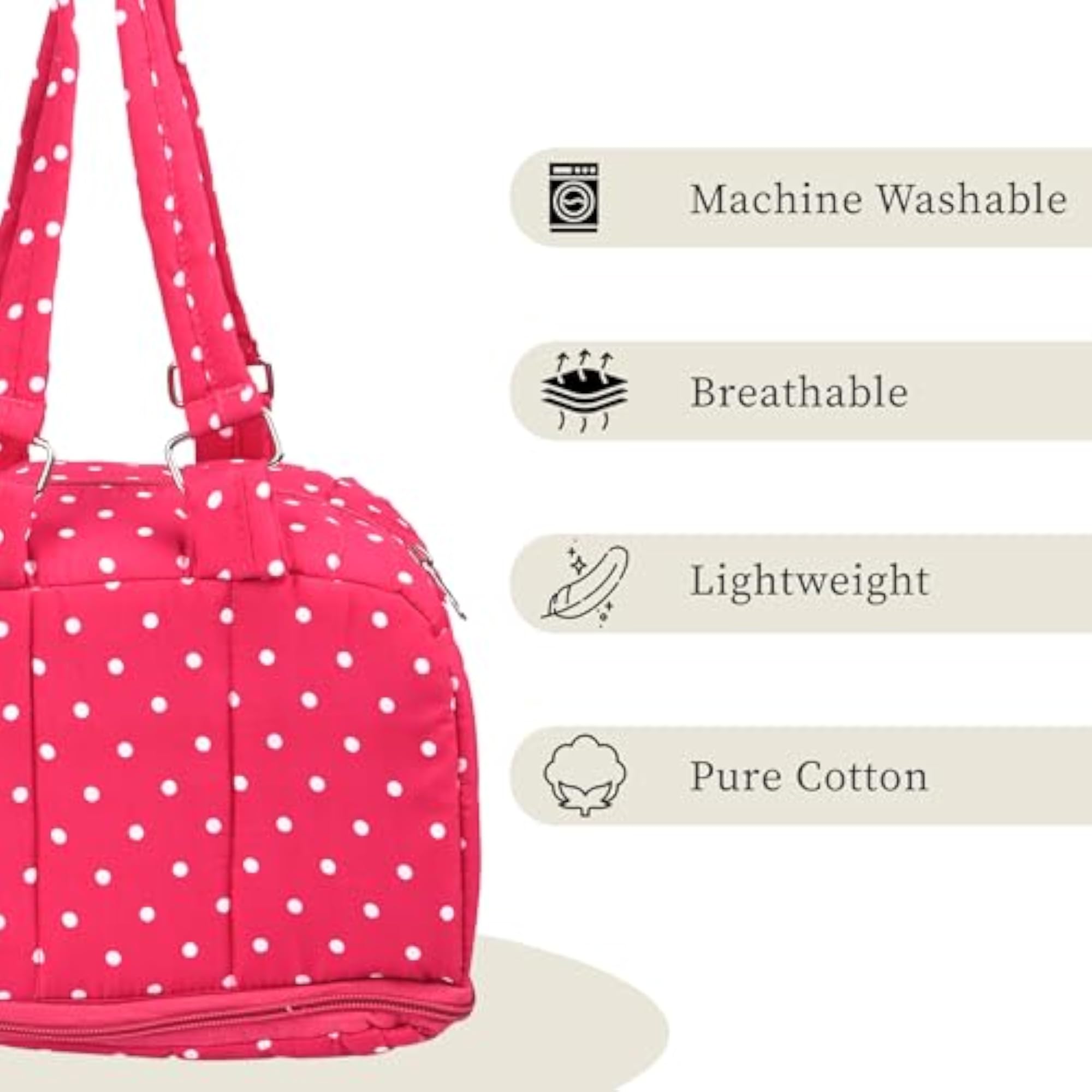 Stylish Cotton Handbag for Women & Girls with 2 Compartments