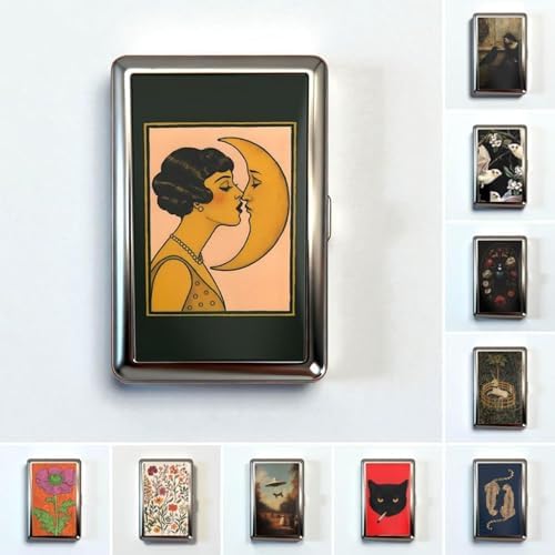 Vintage Card Holder, Vintage-Style Versatile Card & Cash Case, Metal Cases, Vintage Metal Card Holder/Wallets (E) - 1