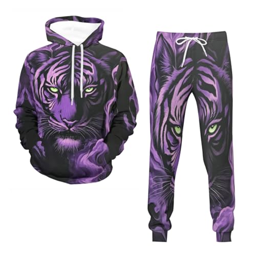 Survêtement homme imprimé 3D animal ensemble décontracté taille S au 6XL