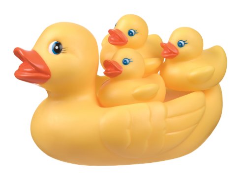 Playgro- Bath Duckie Family Patito Alfombras de Juego y gimnasios, Color Amarillo (0170338)