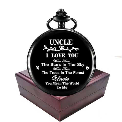 YEEHUA, Pocket Watch for Uncle Gifts Engraved to My Uncle Birthday Anniversary Meaningful...