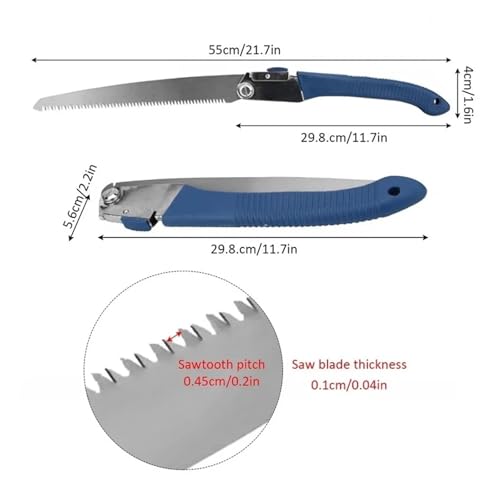 1pc 550mm Folding Saw Heavy Duty Extra Long Blade Hand SK5 Hacksaw Camping Garden Pruning Trimming Cutting Tree – Image 6